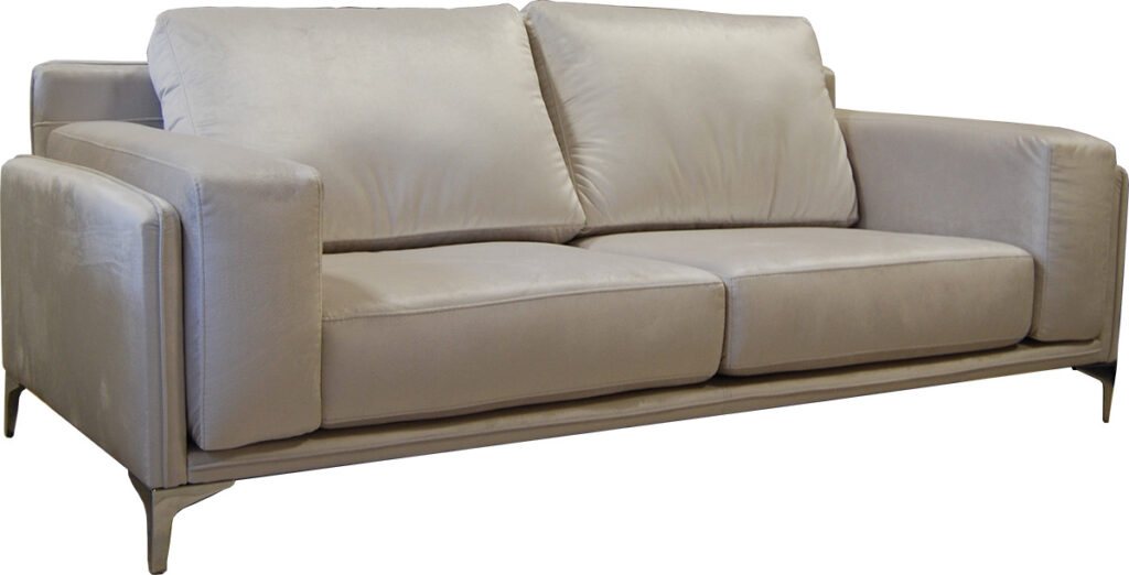 Sofá de dos asientos modelo Xenon de color marrón