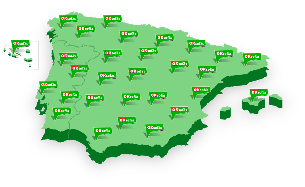 Mapa tiendas OKsofás